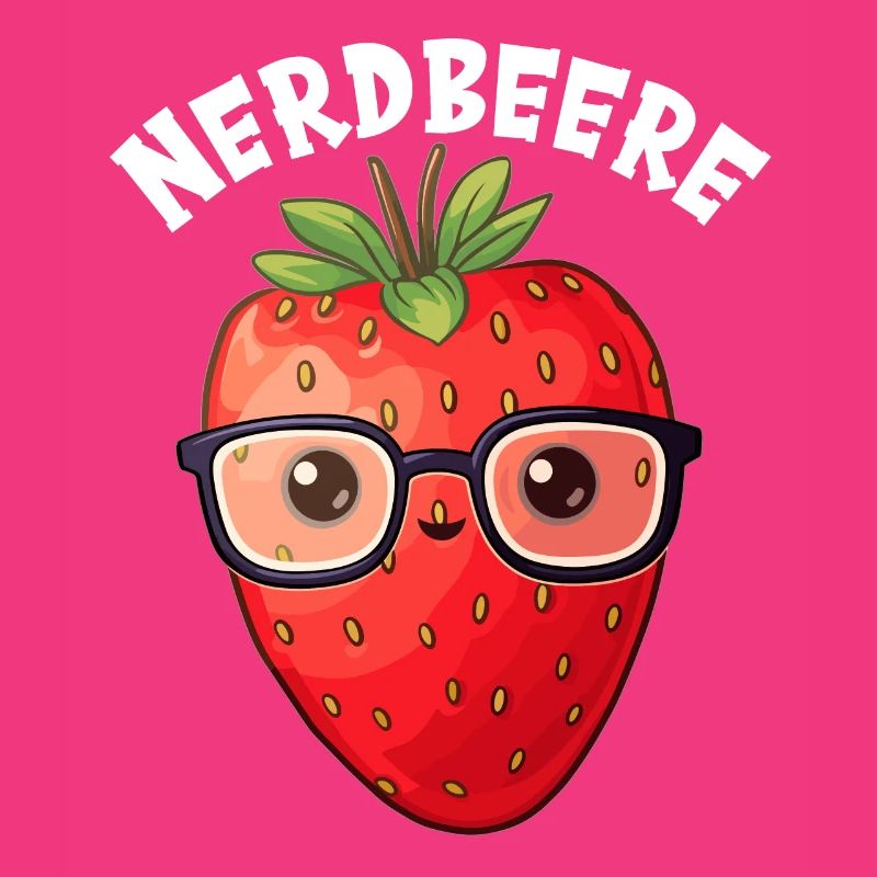 Nerdbeere Junge Mädchen Nerdy Nerd Erdbeere
