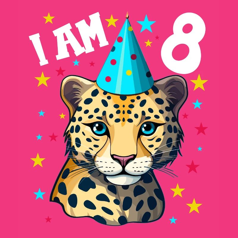 Ich bin 8 Jahre alt Leoparde Leopard 8. Geburtstag