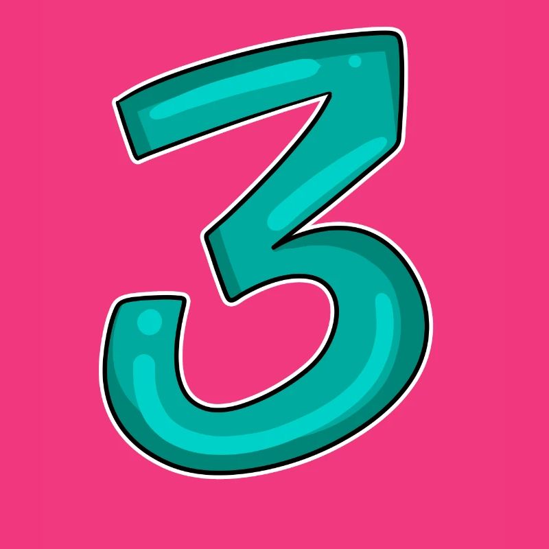 3 - Three - Third