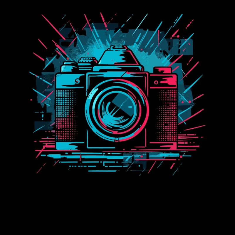 Farbenfrohe Kamera mit Splash Effekt