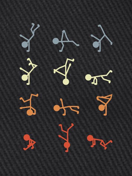 Breakdancer Strichfiguren