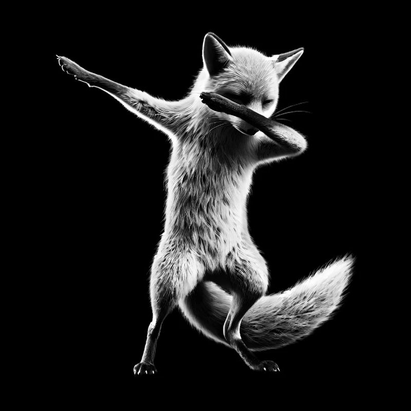 Funny Dabbing Fox Dance Animal Lover Dab