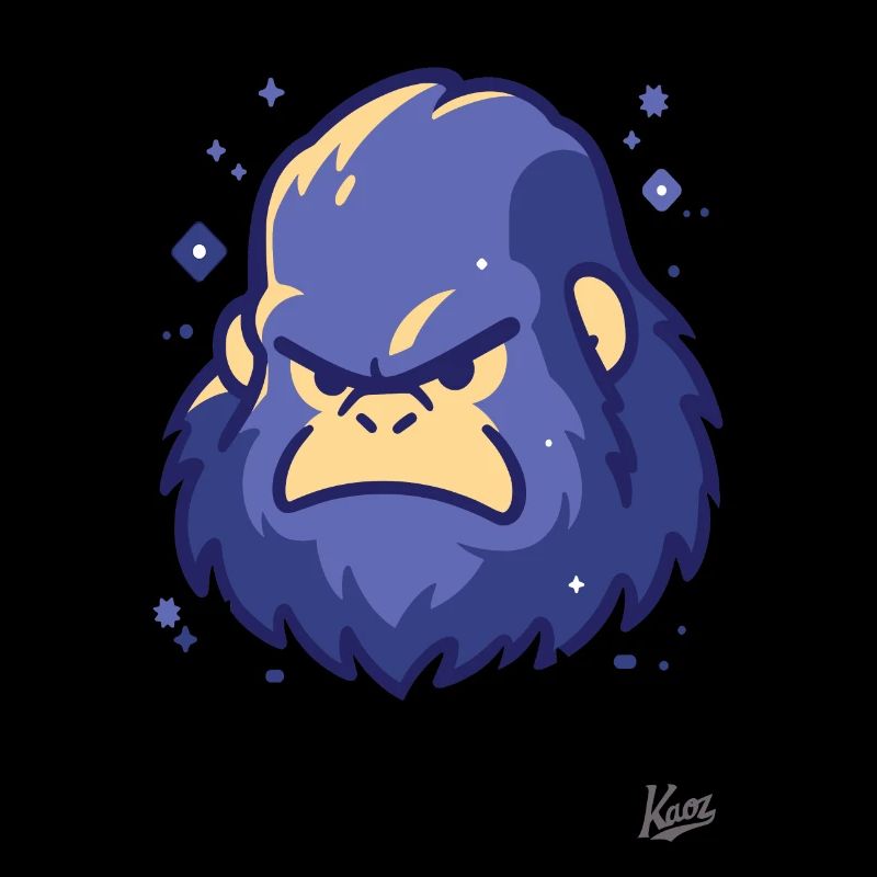 Der coole, blaue Yeti-Sasquatch