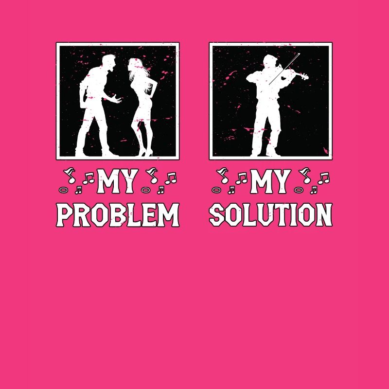 Fiddle Player My Problem My Solution Pictogram Dad