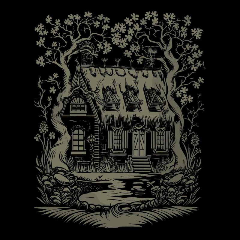 Maison de conte de fées sombre Cottagecore