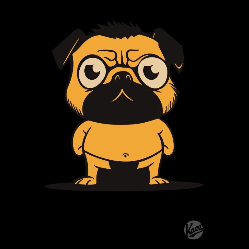 Mops Hund Sumo-Ringer