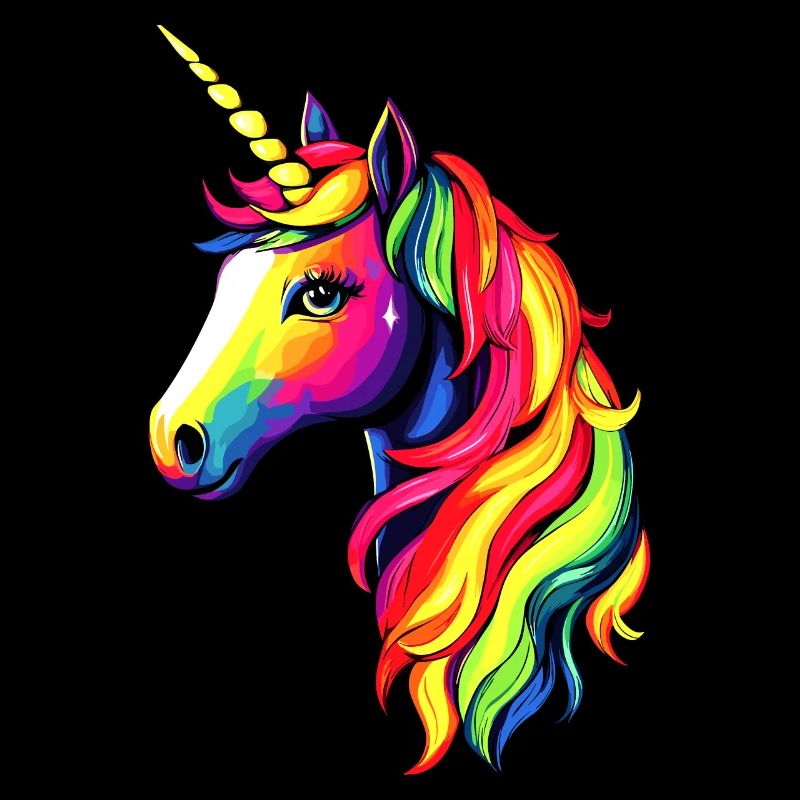 Einhorn Bunt Regenbogen Pferde Reiten Einhörner