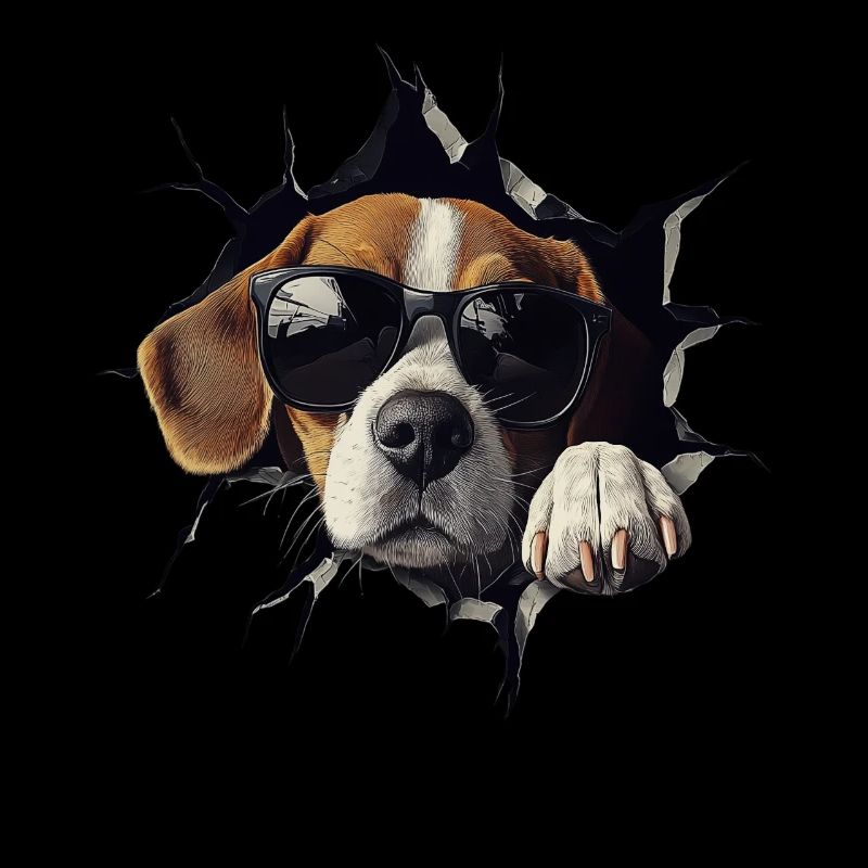 Drôle de chien propriétaire Chien mignon Beagle