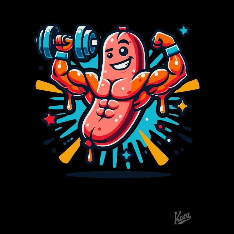 Muskel-Bodybuilder Kraft-Wurst