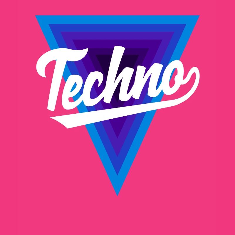 Techno Lover Triangle Design