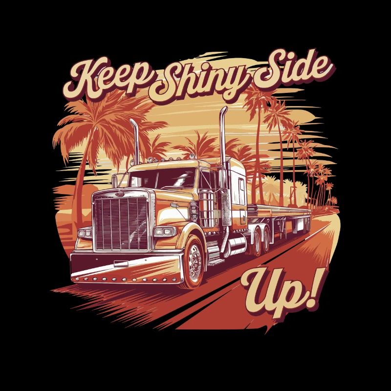 Trucker Keep The Shiny Side Up