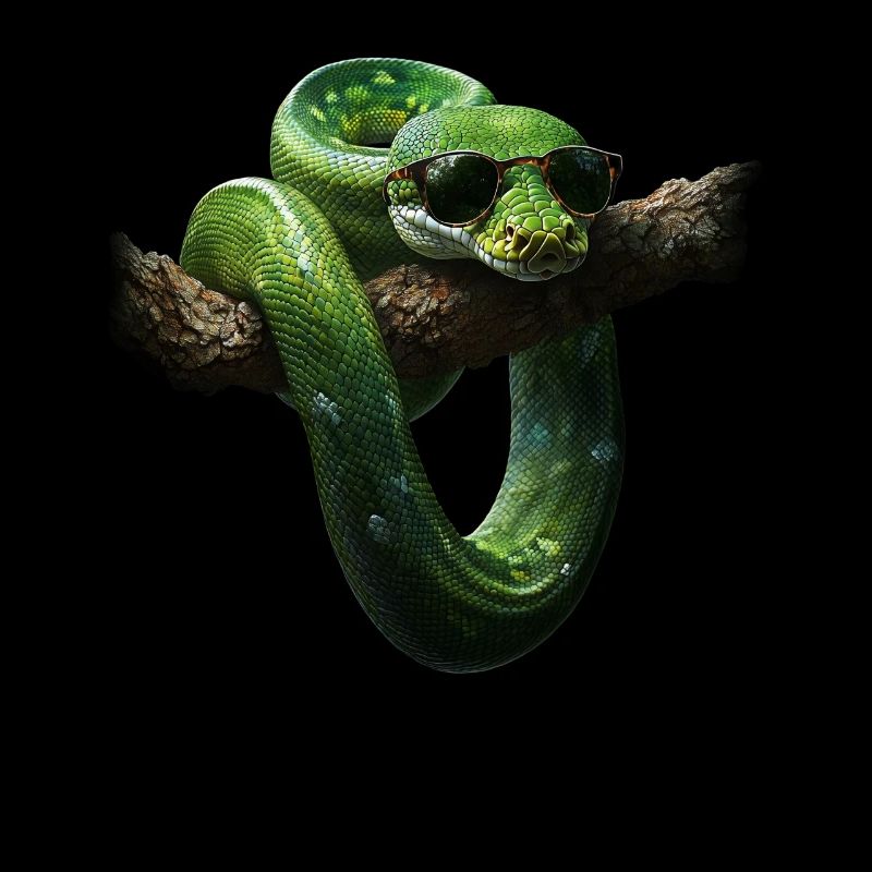 Arbre vert Python Serpents Amoureux Terrarium