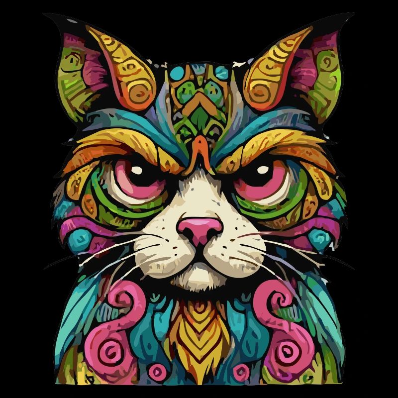 Bunter Katzenblick – Mystische Kunst