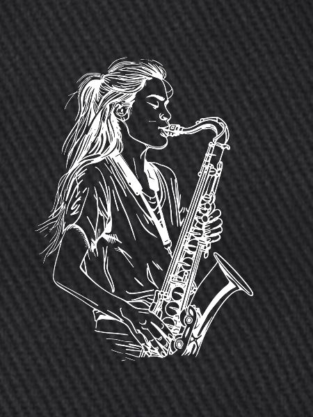 Weiblicher Saxophonist