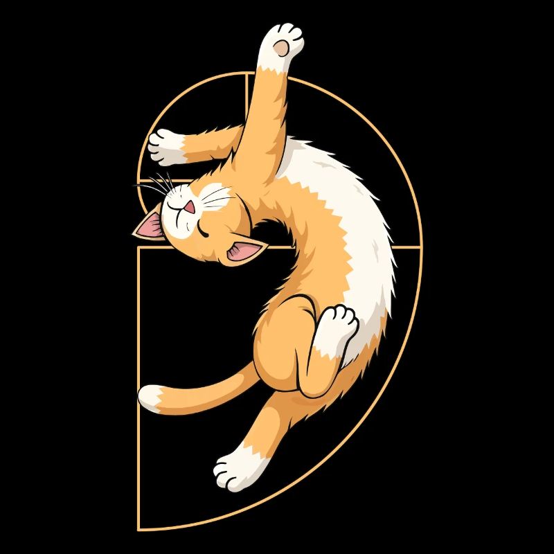 Fibonacci Spiral Cat