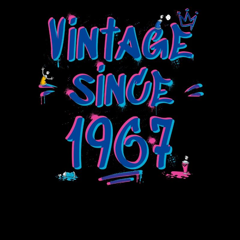 Vintage 1967 Graffiti Glitch - 58 ans de style