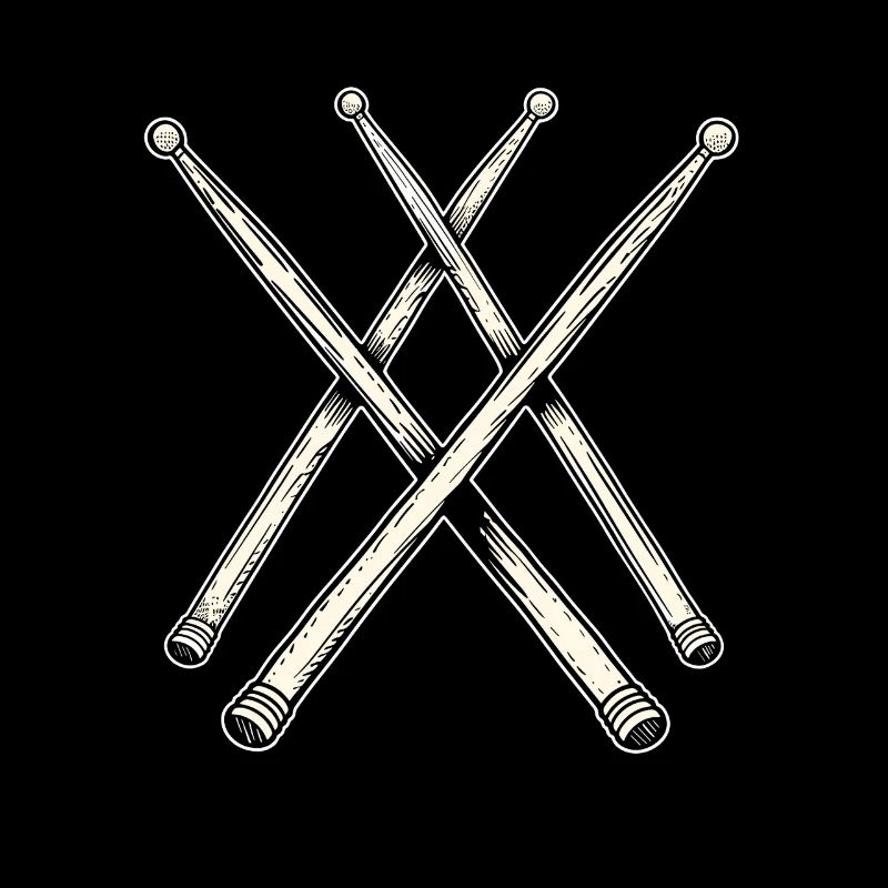 Drumsticks Line Art