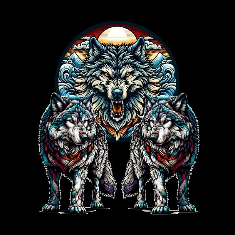 Wikinger Wolf Wölfe