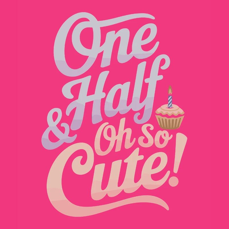 Ein Halbjahr Geburtstag So Süß Text Design