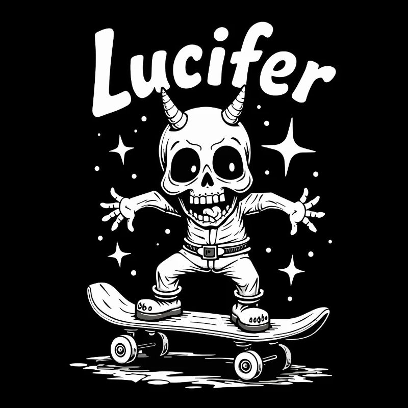 Skater Skeleton Lucifer Devilishly cool on the road