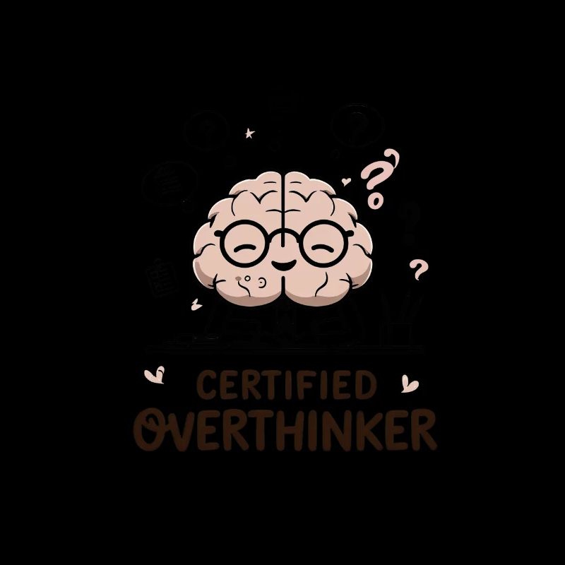 Certified Overthinker – Cute Brain