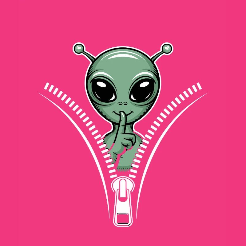 Drôle d’extraterrestre avec conception de fermeture éclair