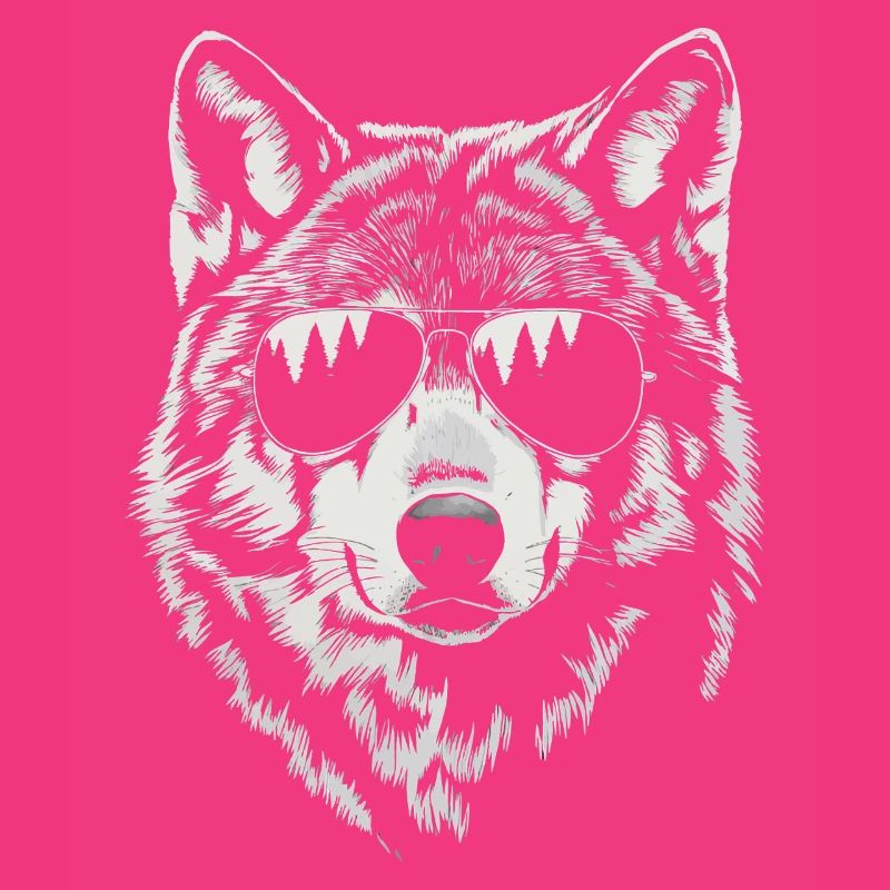 Wolf Illustration Sonnenbrille Coole Tierkunst
