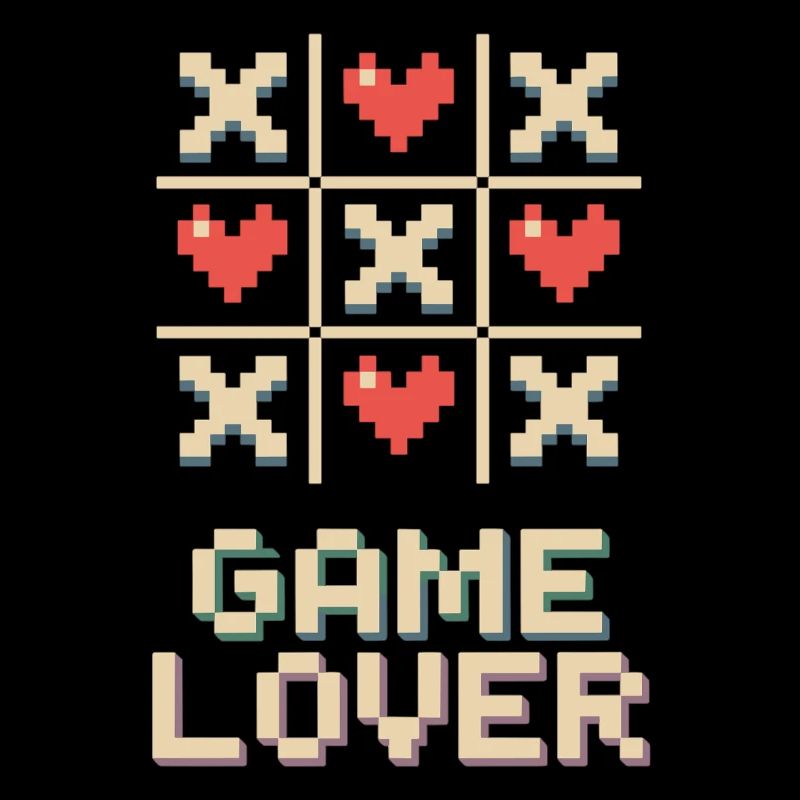 Pixel Herz Tic Tac Toe