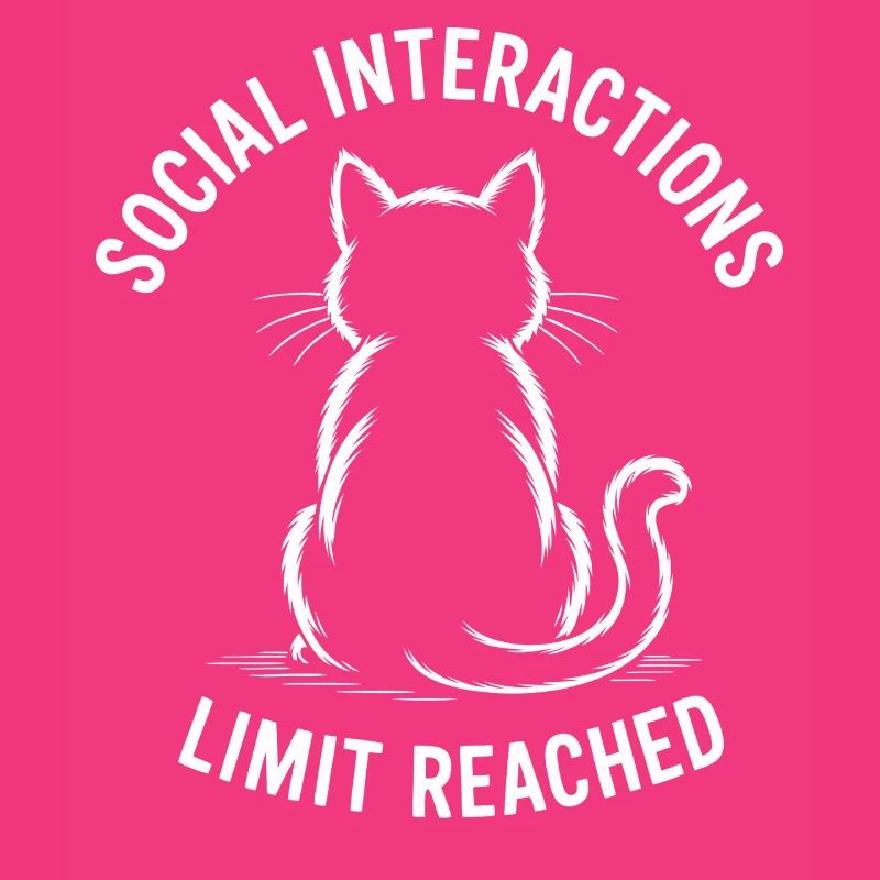 Limite d’interactions sociales atteinte Chat introverti
