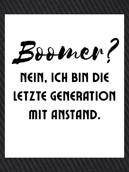 Generation mit Stil Spruch