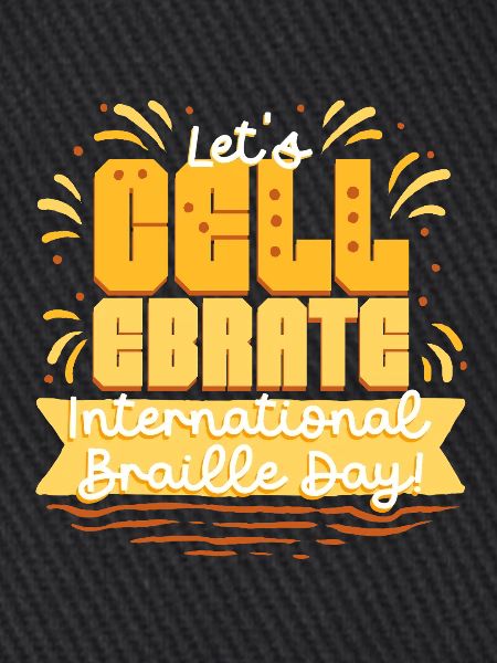 Braille Lehrer Blindenschrift Lets Cell-Ebrate