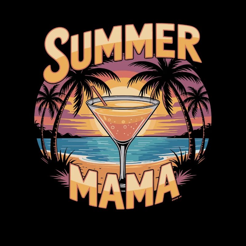 Summer Mom Beach Cocktail Sunset
