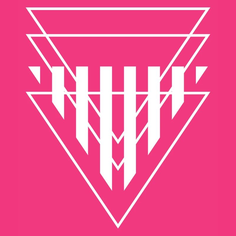 Triangular Crest Geometric Print