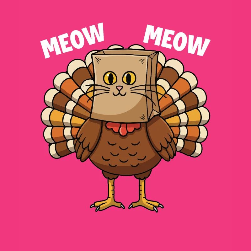 Dinde Chat Thanksgiving Récolte d’automne