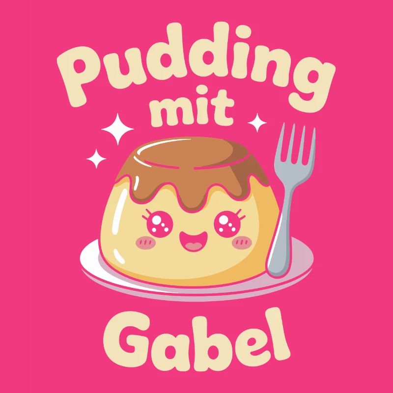 Pudding with fork