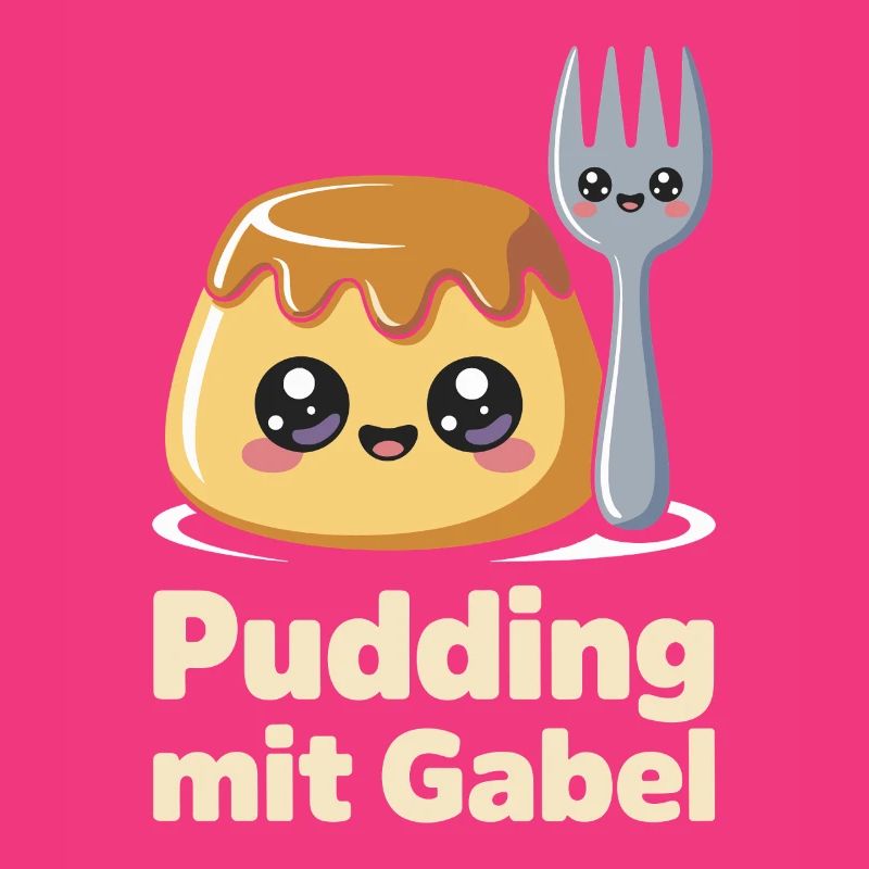 Pudding with fork
