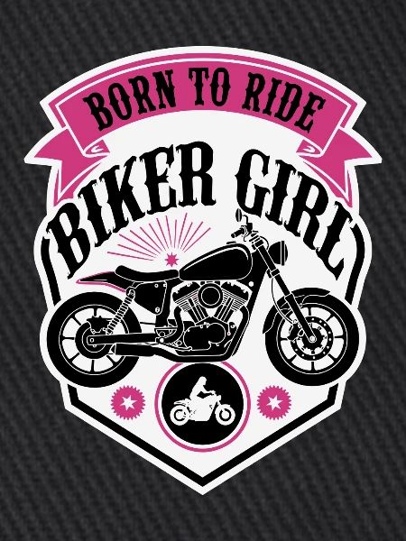 Biker Girl Motorcycle Shield