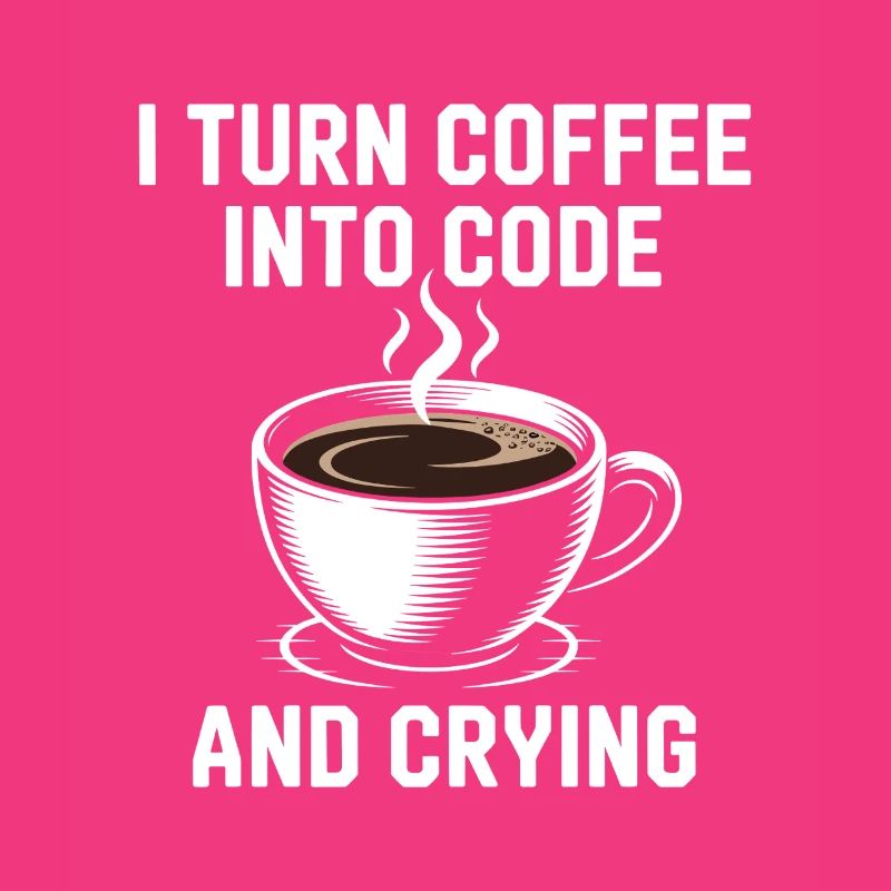 Kaffee und Programmier-Debugging-Humor für Softwar