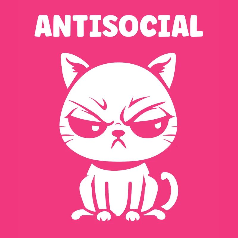 Antisozialer Schwarz-Weiß-Chat