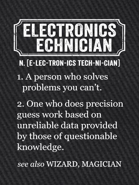Electronics Technician Funny Definition