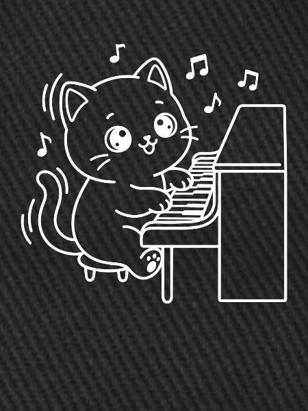 Klavier Kawaii Katze Pianist