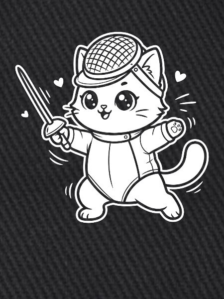 Fechten Kawaii Katze