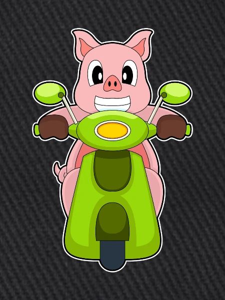 Schwein Motorroller