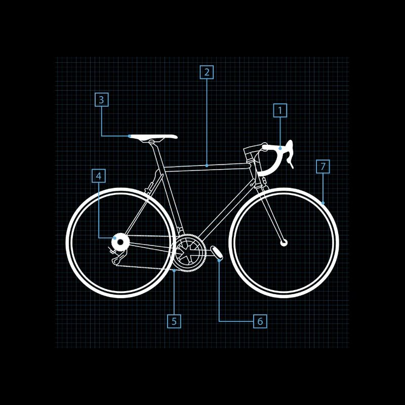 Conception vintage de cyclistes de Bicycle Blueprint