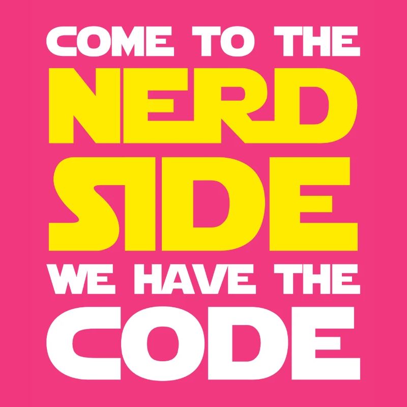 Nerd Side Retro Yellow Sci-Fi Typography Art