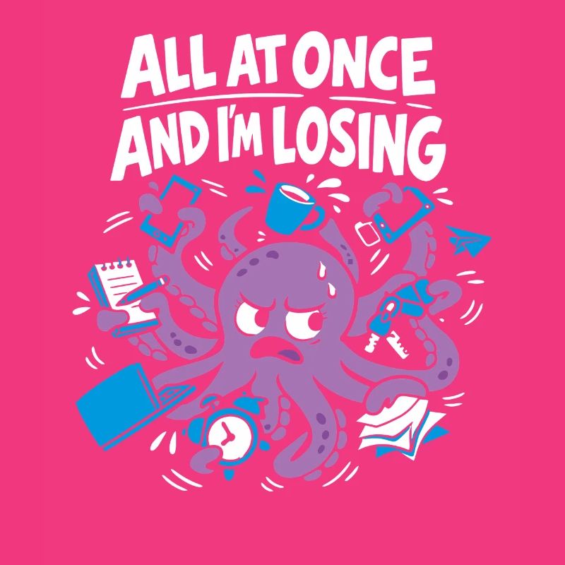 Funny Octopus Overstimulated