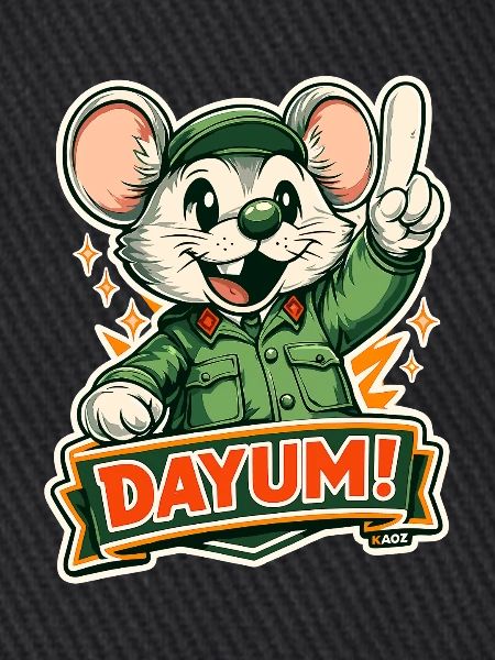 Dayum-Maus in grüner Uniform