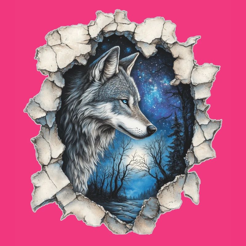 Wolf mit Sternen