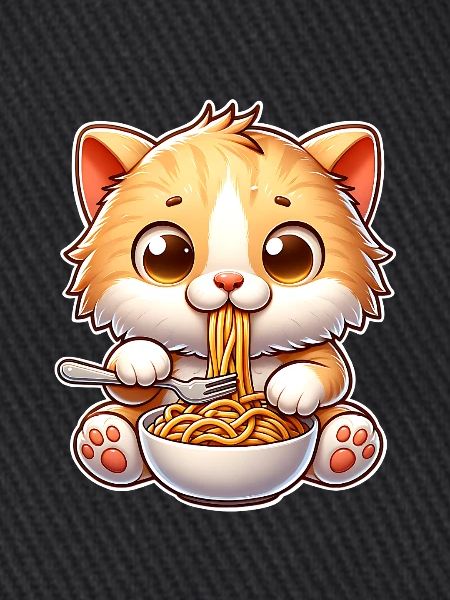 Kätzchen Spaghetti Pasta