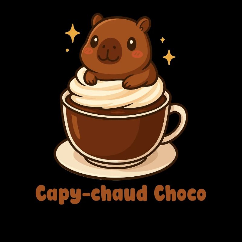 Chocolat chaud Choco Capybara Kawaii